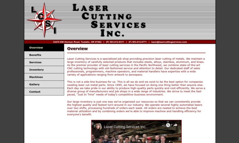Laser Cutting Services, Inc.