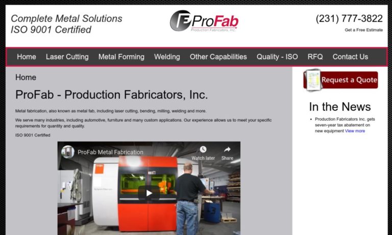 Pro-Fab Production Fabricators, Inc.